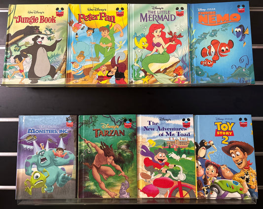 WALT DISNEY - Bundle of 8 - Assorted 'Wonderful World of Reading' Titles (Min. fair condition)