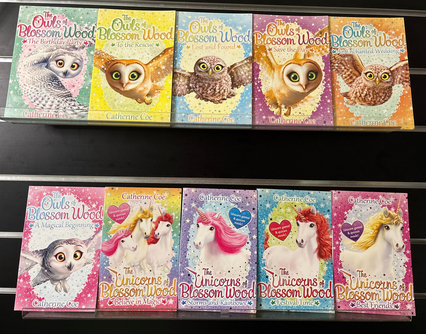 COE, Catherine 'The Unicorns of Blossom Wood' and 'The Owls of Blossom Woods' Assorted Titles Bundle of 10 (Min. good condition)