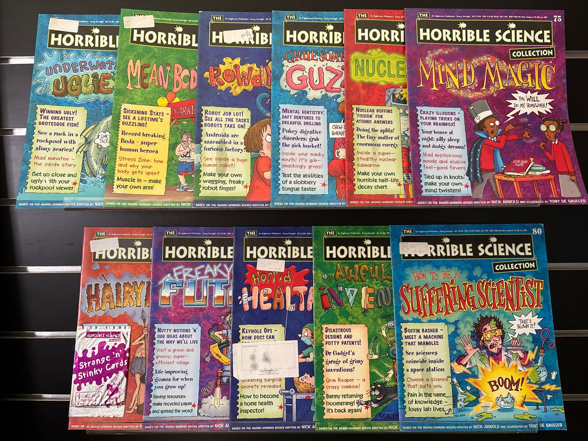 HORRIBLE SCIENCE COLLECTION Magazines Titles #70-80 (Min. fair condition)