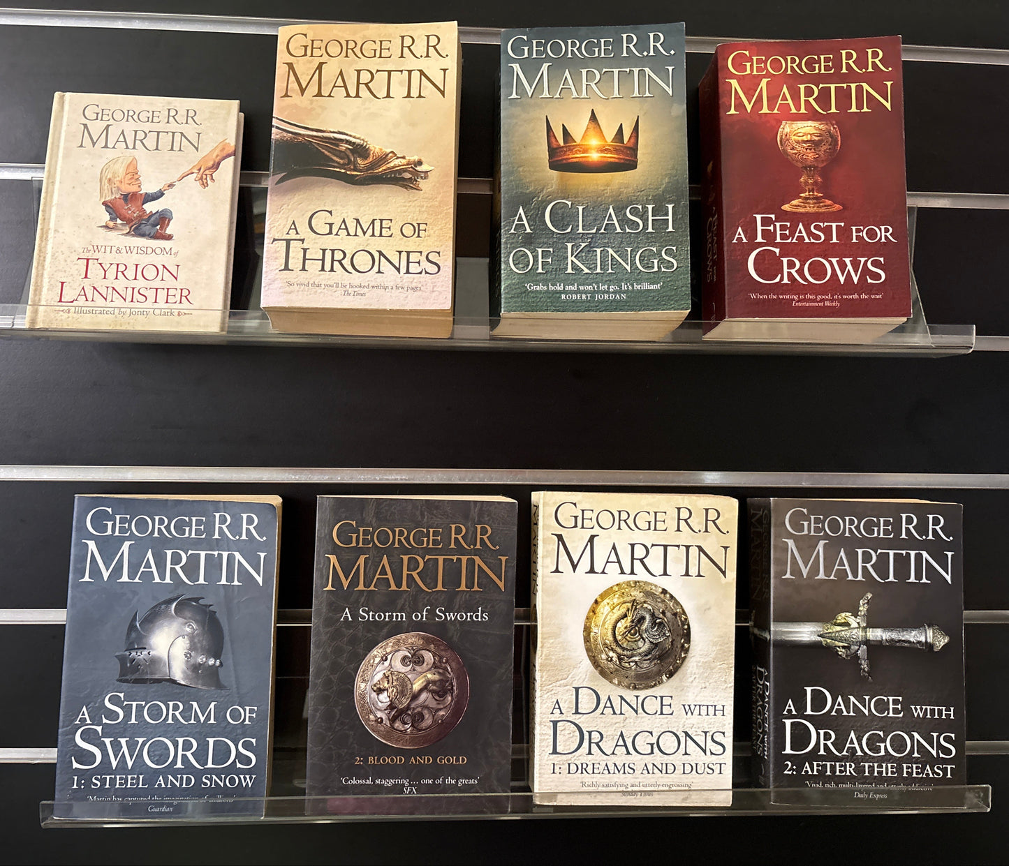 MARTIN, George R.R 'A Song of Ice & Fire' COMPLETE Series Plus Bonus Books Bundle of 8 (Min. fair condition)