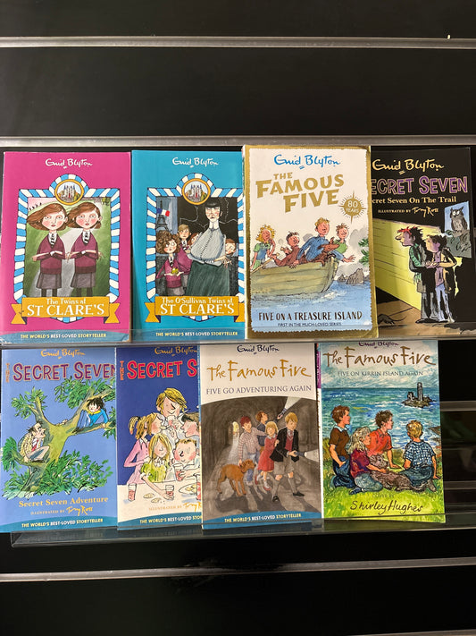 BLYTON, Enid Assorted Classic Titles Bundle of 8 (Min. Fair condition)