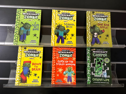 DIARY OF A MINECRAFT ZOMBIE + Bonus Creeper Title Assorted Titles Bundle of 6 (Min. fair condition)
