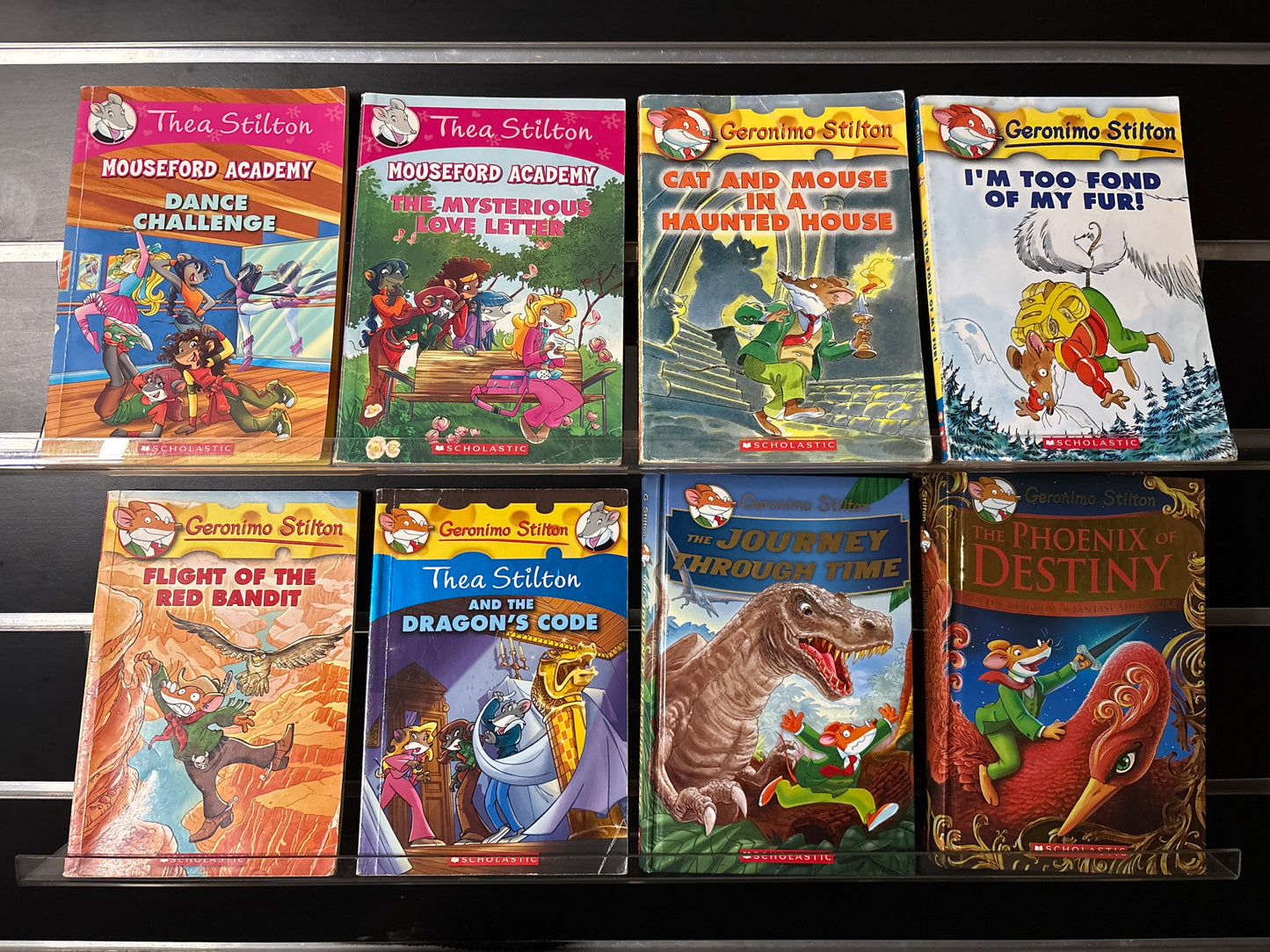 GERONIMO + THEA STILTON Assorted Titles Bundle of 8 (Min. fair condition)