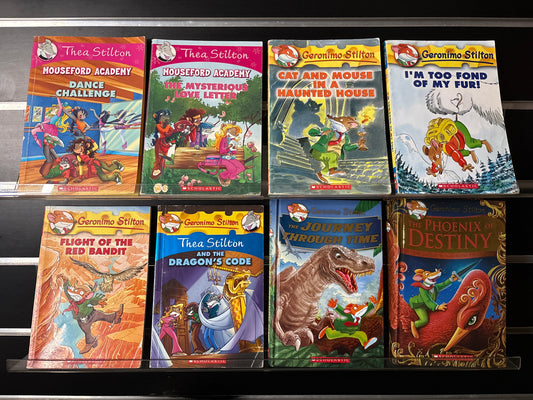 GERONIMO + THEA STILTON Assorted Titles Bundle of 8 (Min. fair condition)