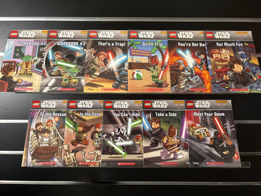 STAR WARS SCHOLASTIC PHONICS Pack 1 Titles #1+3-10 + Workbooks #1+2 Bundle of 11 (Min. good condition)