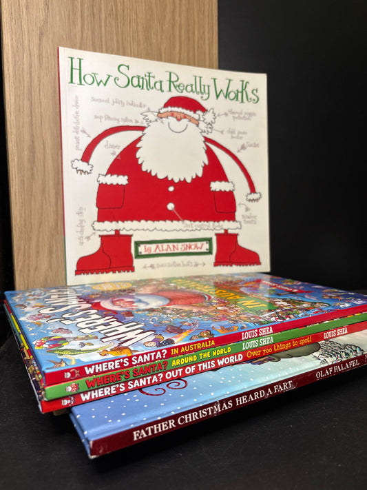 SHEA, Louis 'Where's Santa' Assorted Standalone Titles + 2 Bonus Christmas Stories Bundle of 5 (Min. fair condition)