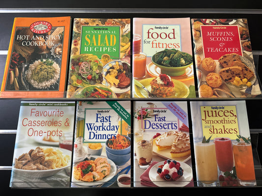 FAMILY CIRCLE Assorted Standalone Cookbooks Bundle of 8 (Min. fair condition)