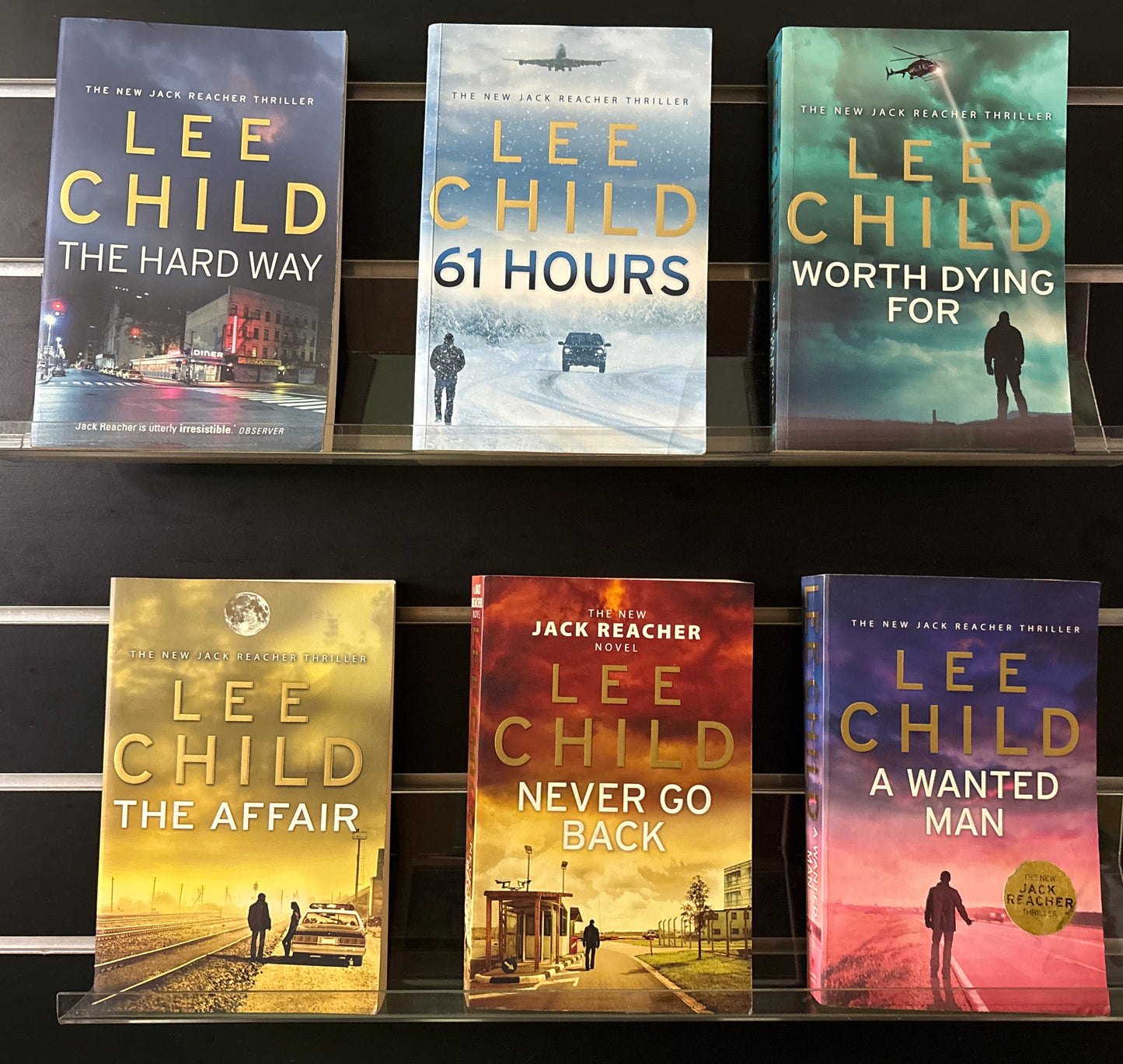 CHILD, Lee 'Jack Reacher' Series Assorted Titles Bundle of 6 (Min fair condition)
