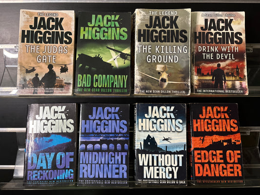 HIGGINS, Jack 'Sean Dillon' Titles Bundle of 8 (Min. fair condition)