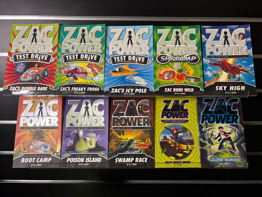 LARRY, H. I  'Zac Power' Series Assorted Titles Bundle of 10 (Min. fair condition)