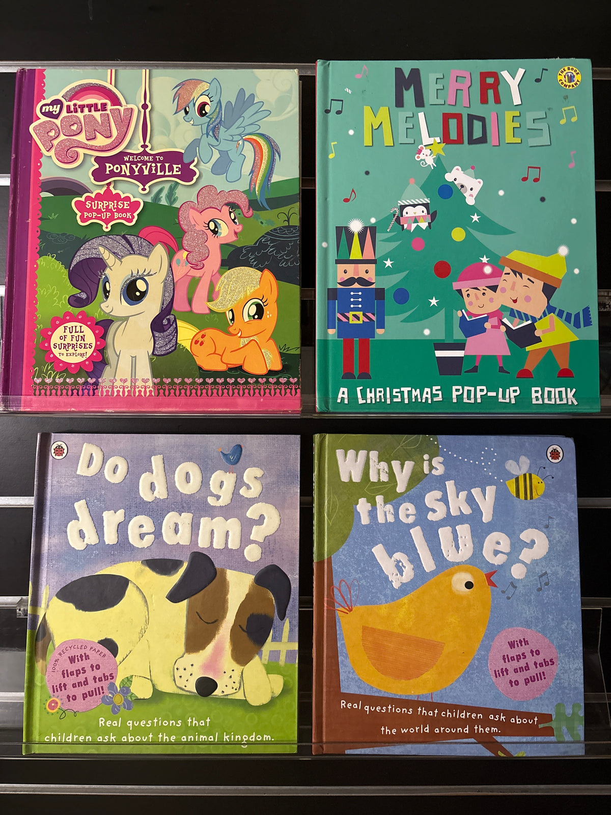KIDS POP UP/ LIFT-THE-FLAP BOOKS Assorted Standalone Titles Various Authors Bundle of 4 (Min. good condition)