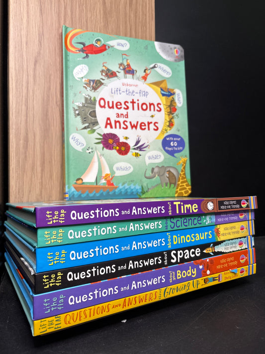 USBORNE Questions + Answers Assorted Standalone Titles Bundle of 7 (Min. fair condition)