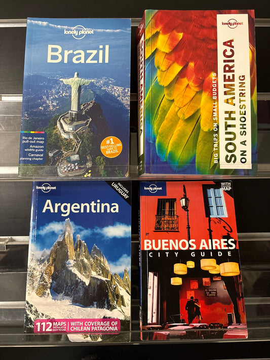 LONELY PLANET South America Assorted Standalone Titles Bundle of 4 (Min. good condition)