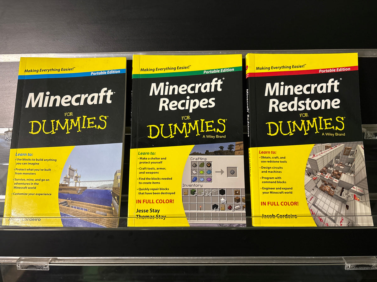 MINECRAFT 'For Dummies' Series Assorted Standalone Titles Various Authors Bundle of 3 (Min. good condition)
