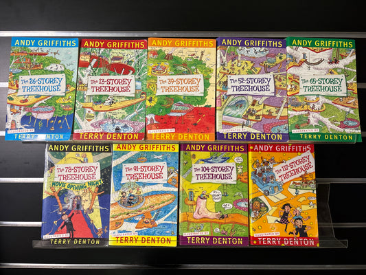 GRIFFITHS, Andy + DENTON, Terry 'Treehouse' Series Books #1-9  Bundle of 9 (Min. fair condition)