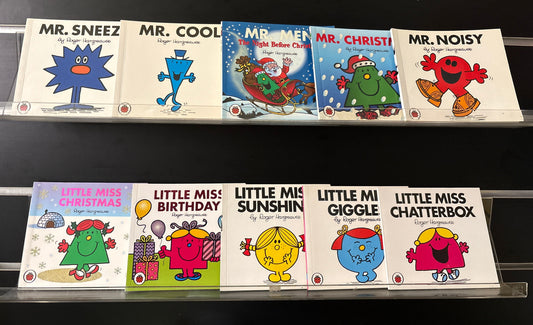 HARGREAVES, Roger 'Mr Men' & 'Little Miss' Series - Bundle of 10 Assorted Titles (Min. fair condition)