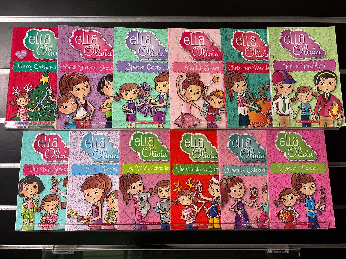 POSHOGLIAN & McDONALD, 'Ella and Olivia' Series Assorted Titles Bundle of 12  (Min. fair condition)