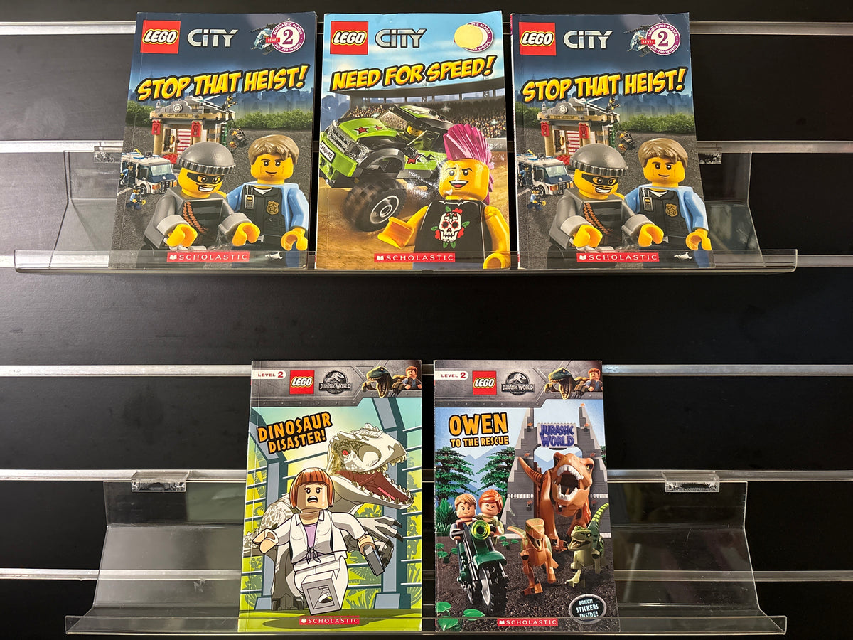 SCHOLASTIC LEVEL 2 SERIES: LEGO CITY + JURASSIC WORLD Bundle of 5 (Min. good condition)