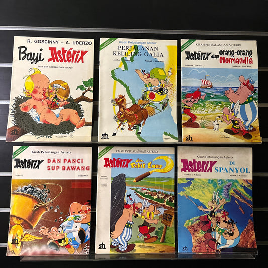 ASTERIX Comics (Indonesian Language) - Bundle of 6 - Assorted Titles in Asterix Series (Min. good) condition)