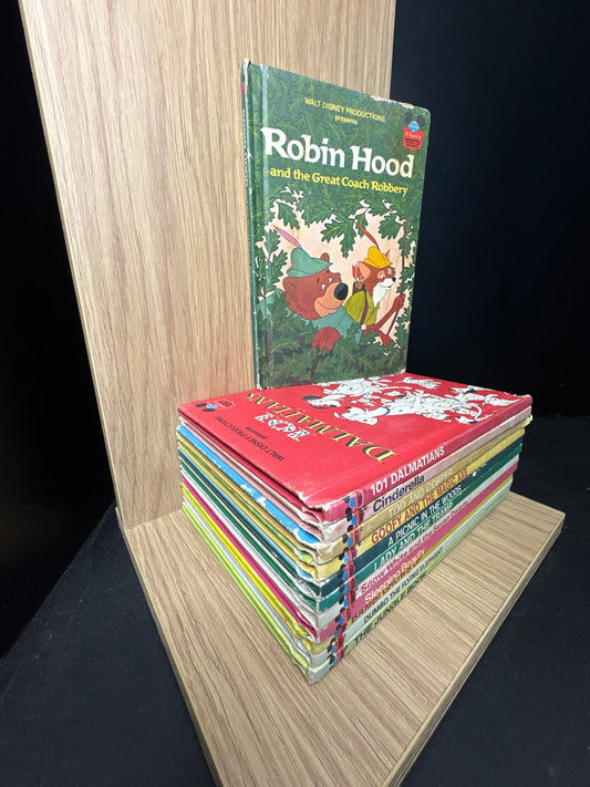 DISNEY c1974 Collectable Classics - Bundle of 12 - Assorted Titles in Disney's Wonderful World of Reading Collection (Min. fair condition)