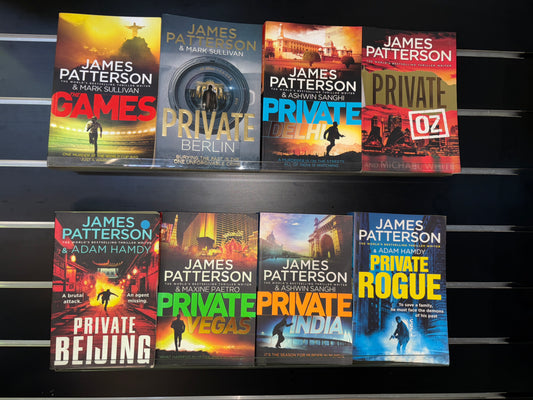 PATTERSON, James - Bundle of 8 - Assorted Titles in Private Series (Min. fair condition)