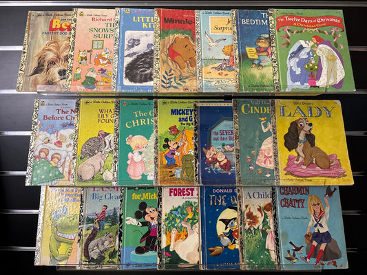 LITTLE GOLDEN BOOKS Vintage Titles Bundle of 21 (Min. fair condition)