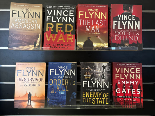 FLYNN, Vince - Bundle of 8 - Assorted Titles in Mitch Rapp Series (Min. fair condition)