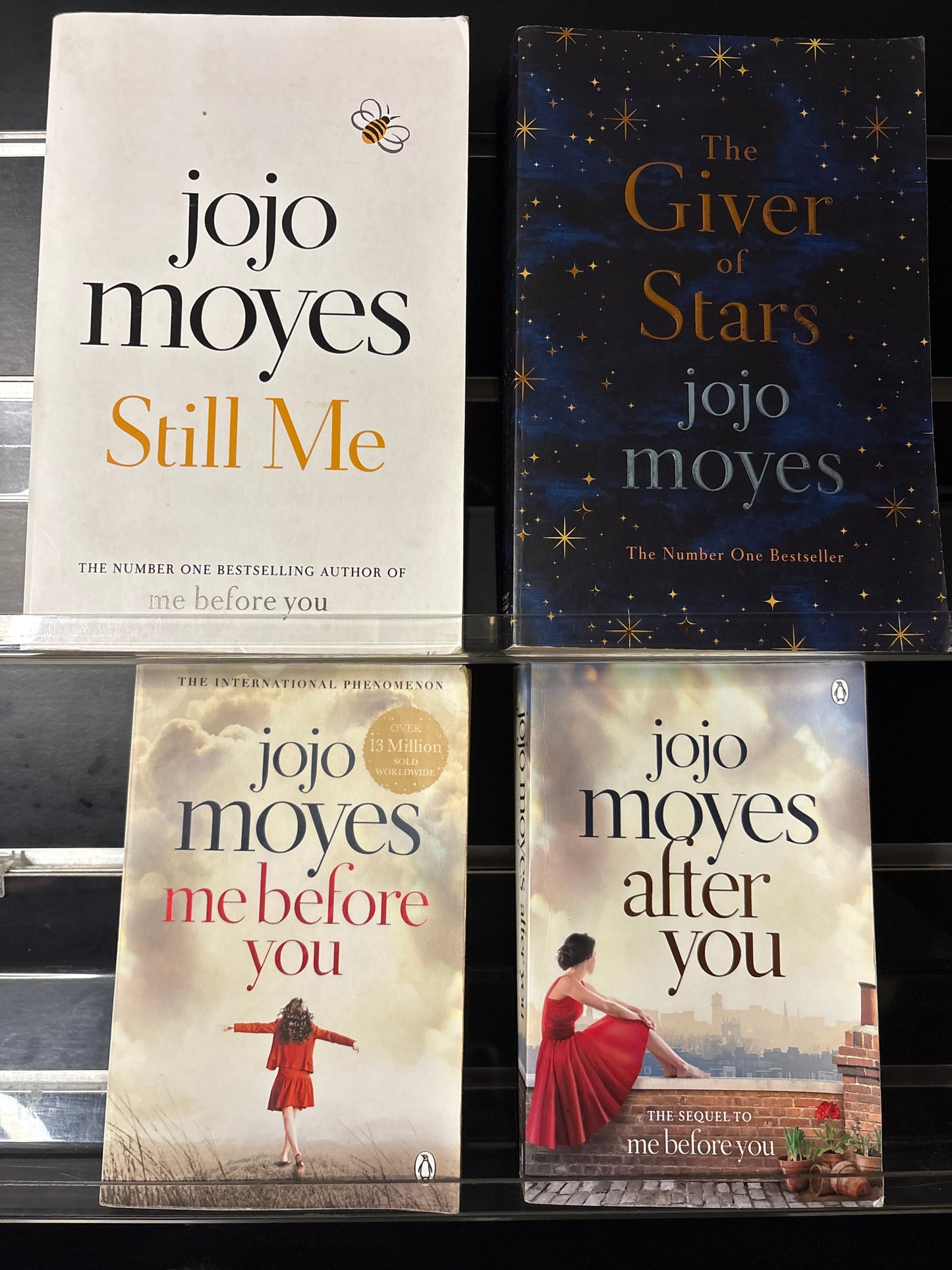 MOYES, Jojo 'Me Before You' Trilogy + Bonus 'The Giver of Stars' Bundle of 4 (Min. fair condition)