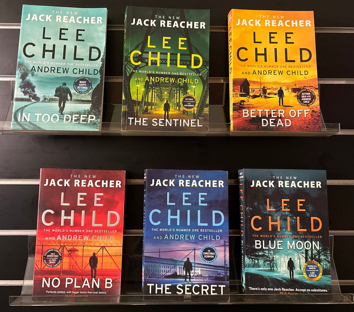 CHILD, Lee 'Jack Reacher' Series Assorted Titles Bundle of 6 (Min fair condition)