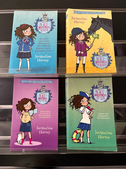 HARVEY, Jacqueline 'Alice-Miranda' Series - Bundle of 4 Titles: #1 - 4 (Min. fair condition)