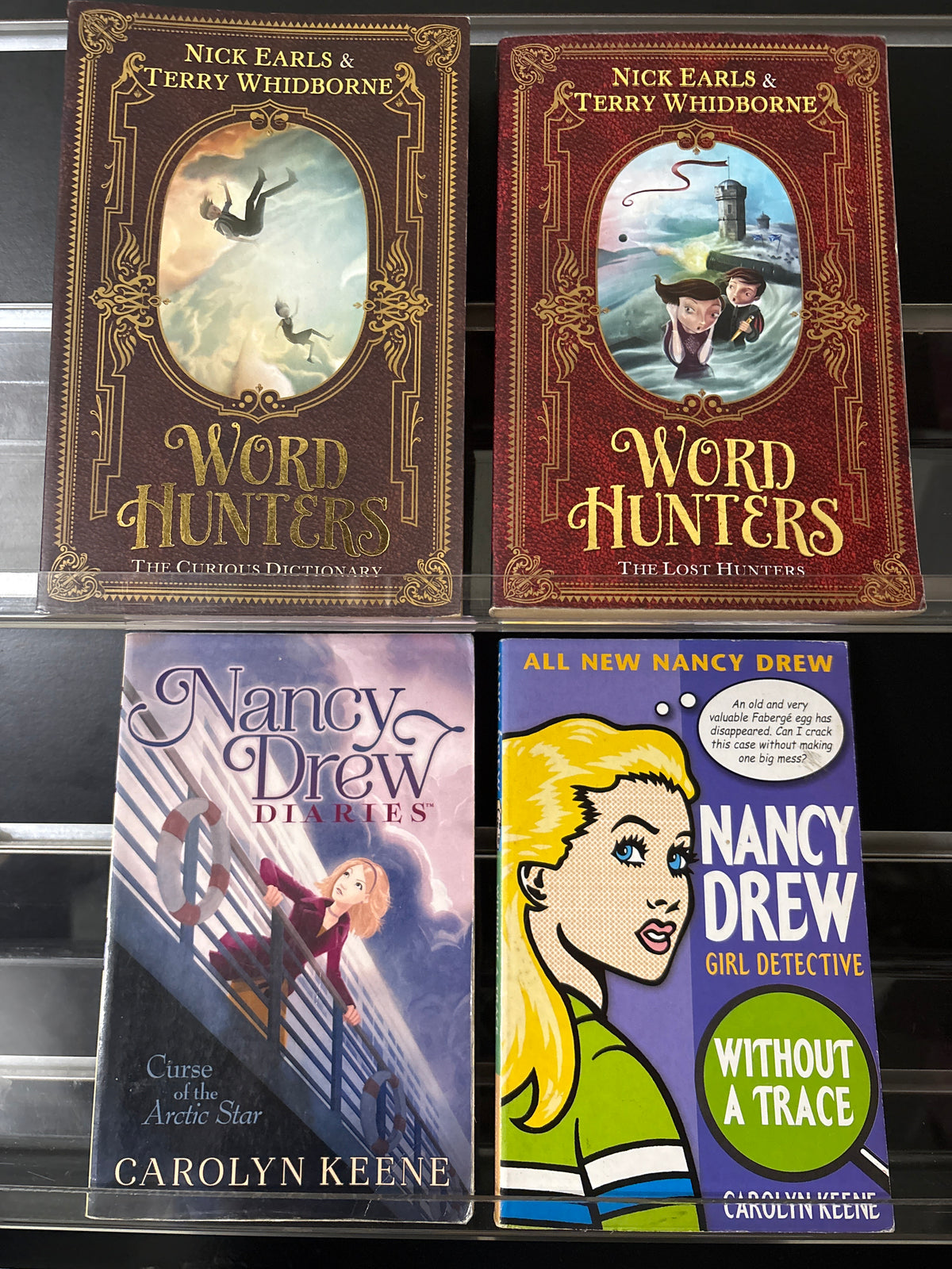 EARLS + WHIDBORNE 'Word Hunters' #1-2 + Bonus KEENE'S 'Nancy Drew' Titles Bundle of 4 (Min. fair condition)