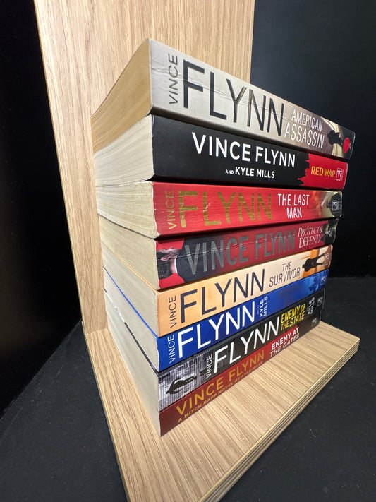 FLYNN, Vince - Bundle of 8 - Assorted Titles in Mitch Rapp Series (Min. fair condition)