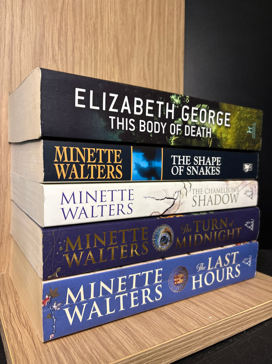 WALTERS, Minette 'Black Death' Series and 2 standalones + Bonus Elizabeth George Title Bundle of 5 (Min. Fair condition)