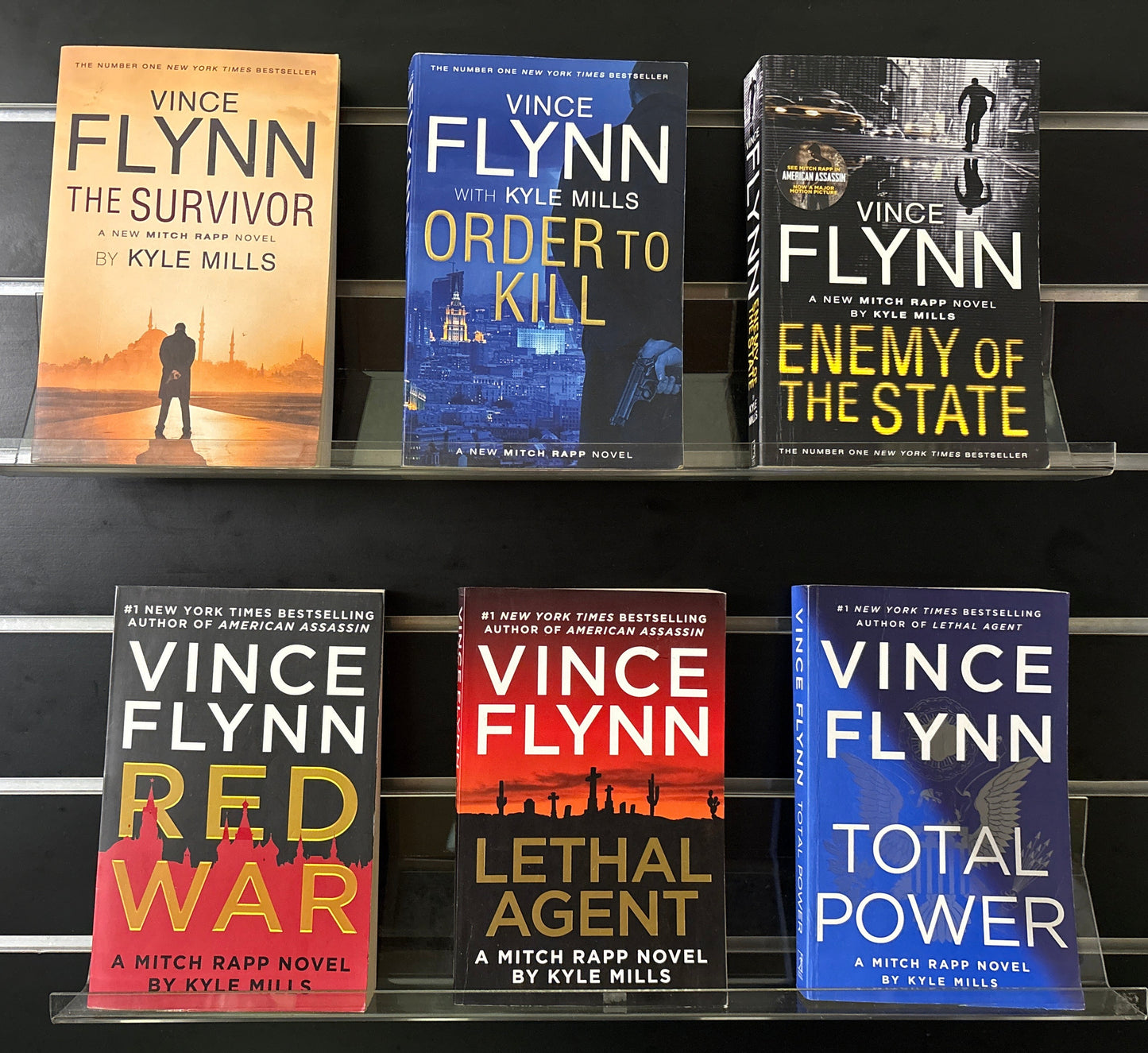 FLYNN, Vince/ MILLS Kyle 'Mitch Rapp' Series Assorted Titles Bundle of 6 (Min. fair condition)