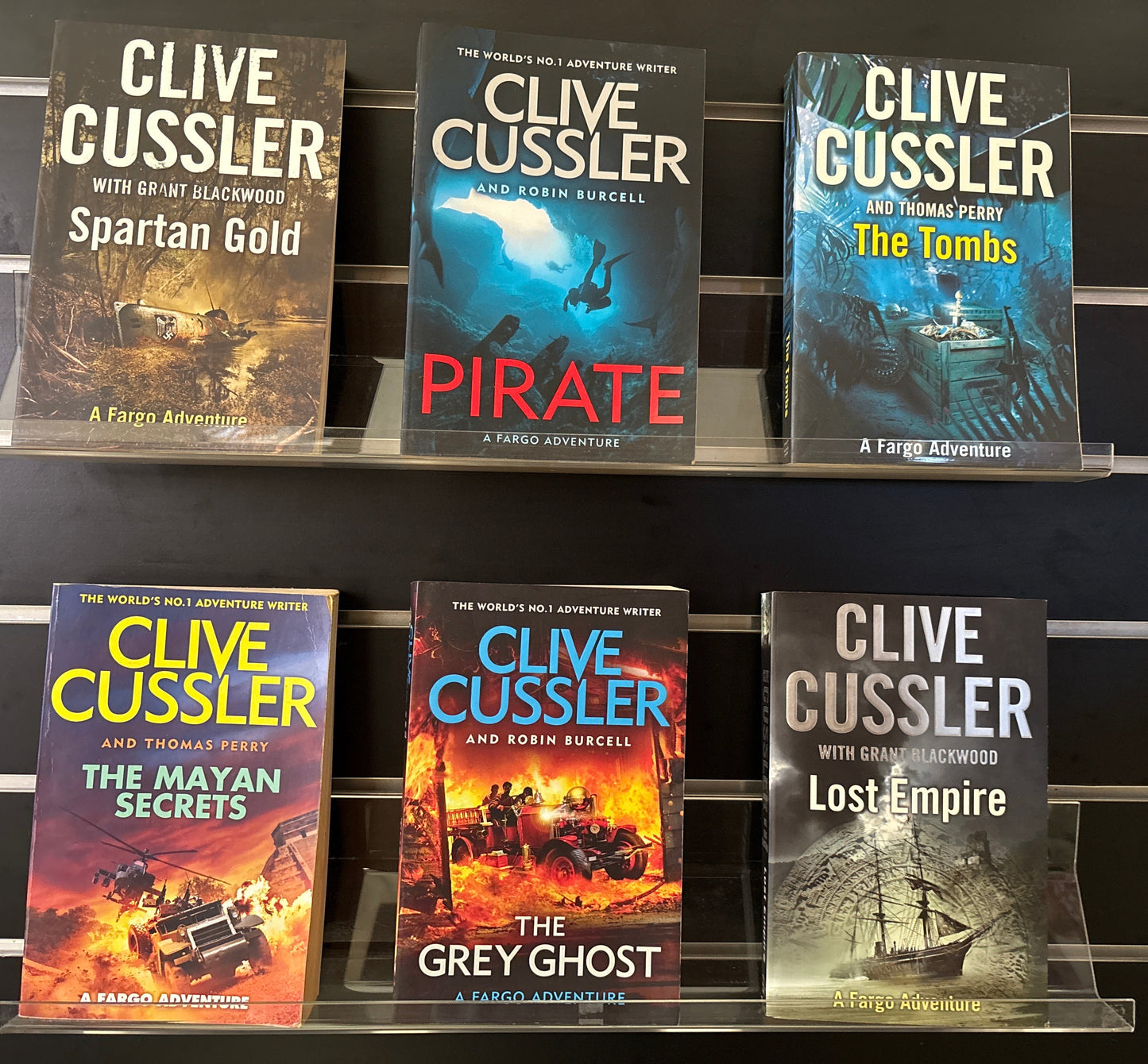 CUSSLER, Clive: 'Fargo' Series - Bundle of 6 Assorted Titles (Min. fair condition)