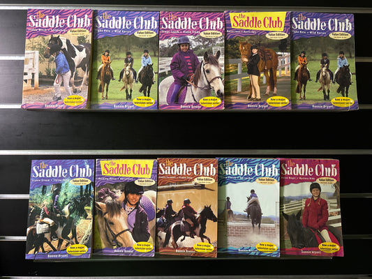 BRYANT, Bonnie: SADDLE CLUB - Bundle of 10 - Assorted Titles in The Saddle Club Series (Min. fair condition)