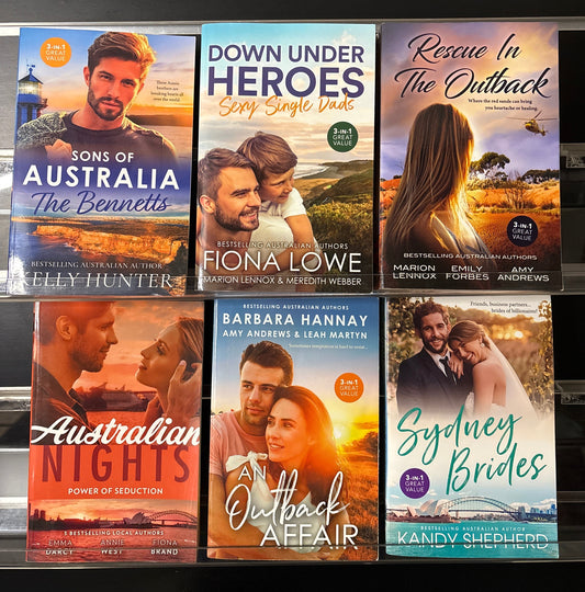 MILLS + BOON Best Selling Australian Authors 3-in-1 Bundle of 6 (min. good condition)