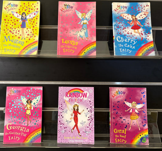 MEADOWS, Daisy - ‘Rainbow Magic Fairies’ 6 Assorted  Titles (Min. fair condition)