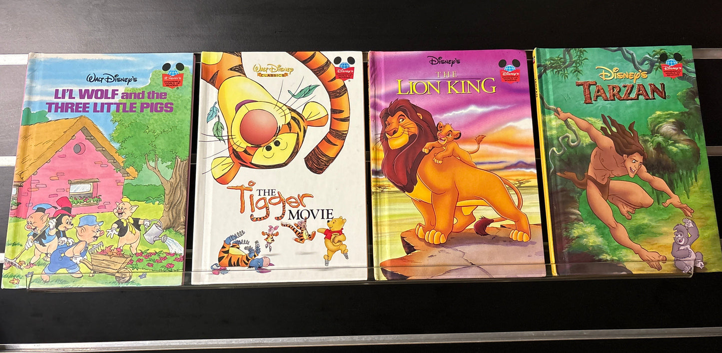 WALT DISNEY 'Wonderful World of Reading' Series Standalone Titles Bundle of 4 (Min. fair condition)