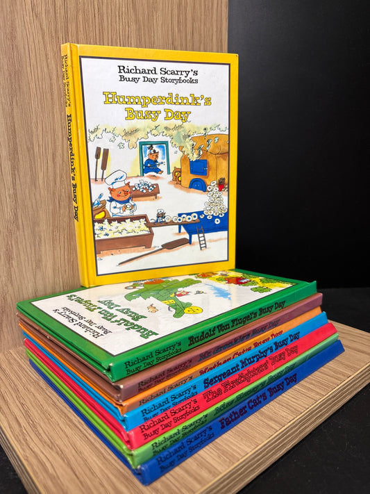 'Richard Scarry's Busy day Storybook' Assorted Titles Bundle of 8 (Min. fair condition)