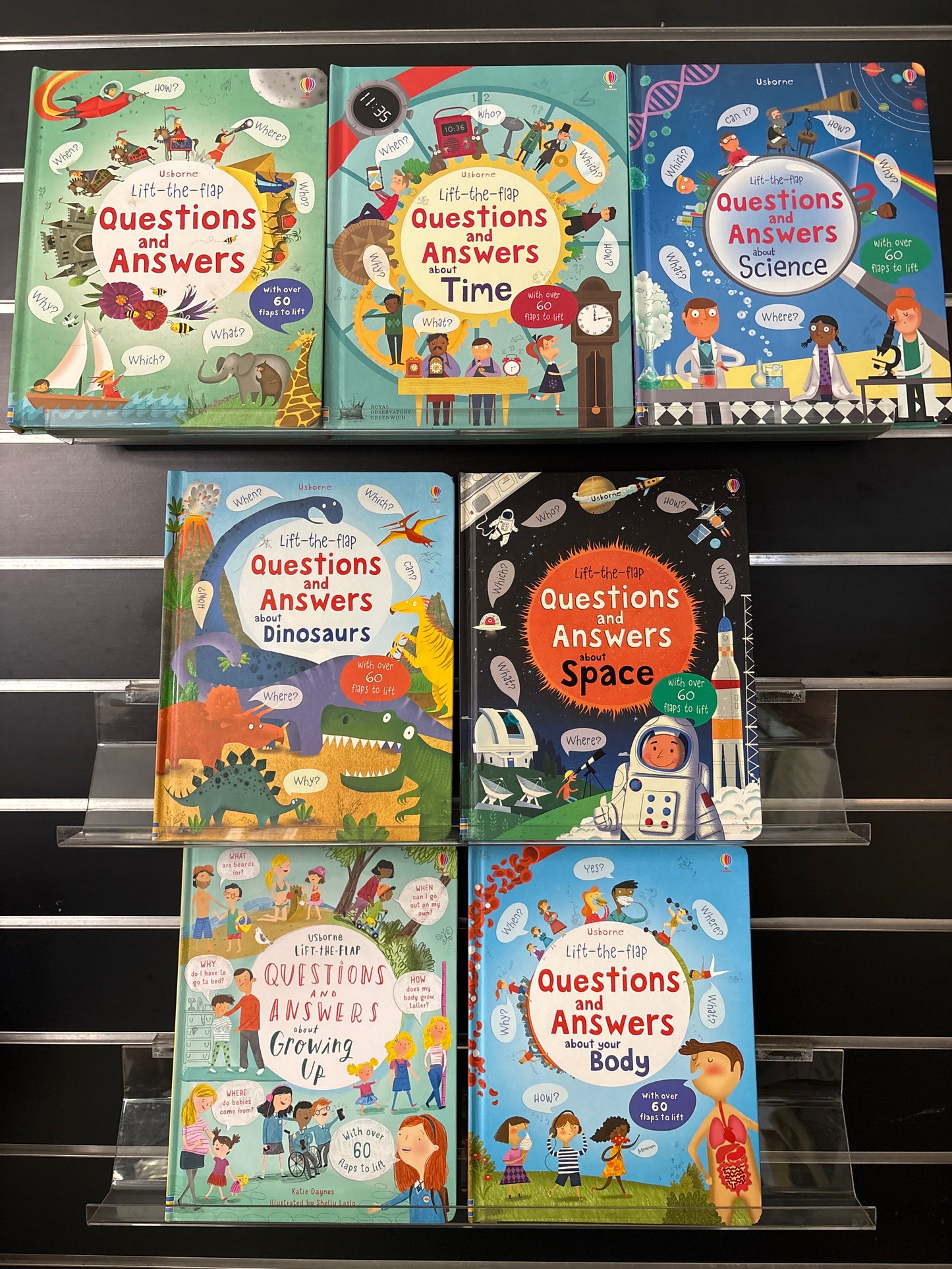 USBORNE Questions + Answers Assorted Standalone Titles Bundle of 7 (Min. fair condition)