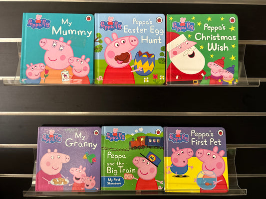 PEPPA PIG - Bundle of 6 - Assorted Board Book Titles (Min. fair condition)