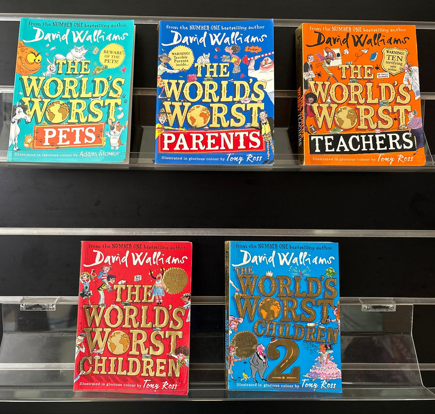 WALLIAMS, David 'World's Worst' Series Assorted Titles Bundle of 5 (Min. good condition)