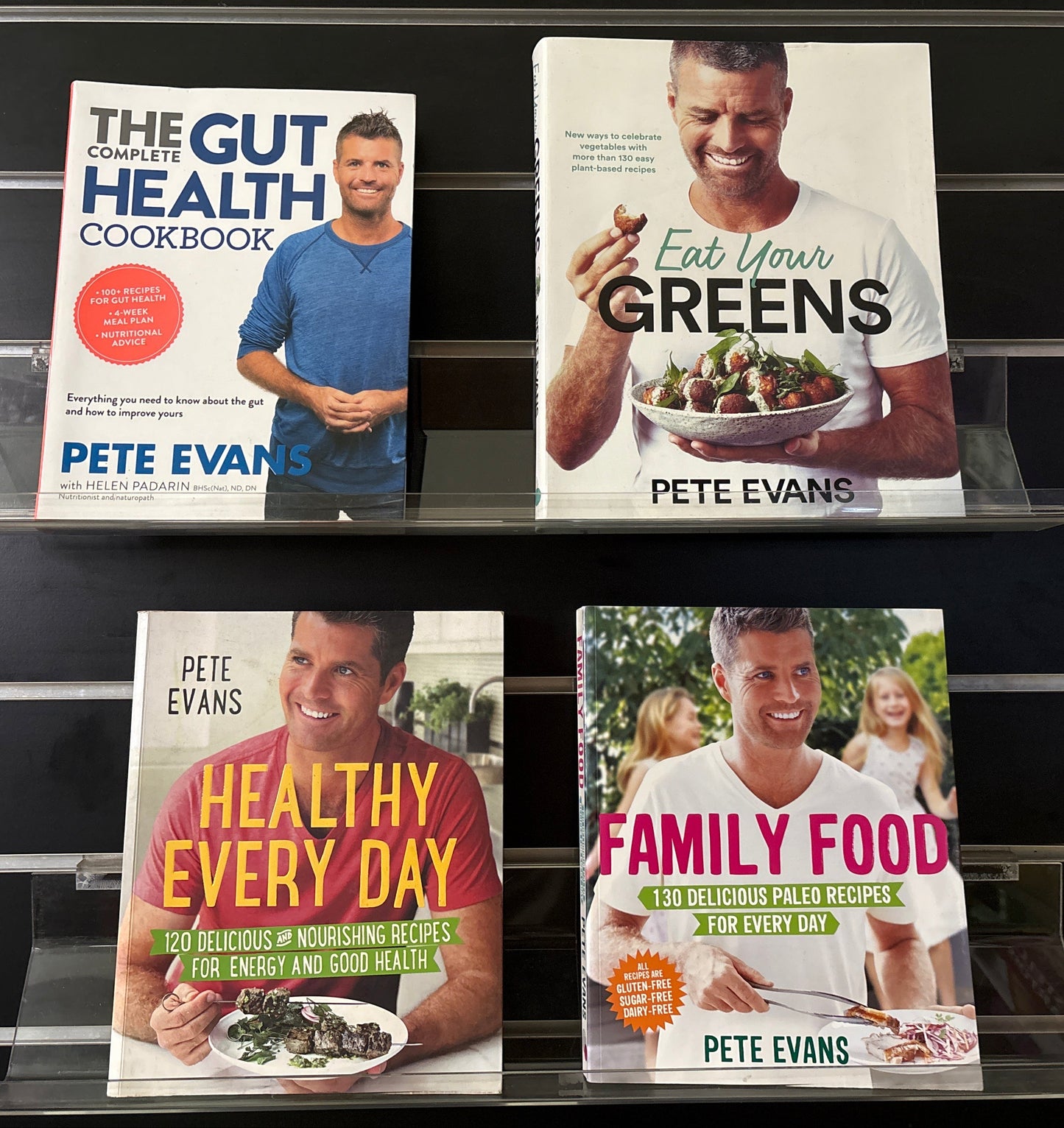 EVANS, Pete - Bundle of 4 - Assorted Cookbooks (Min. fair condition)