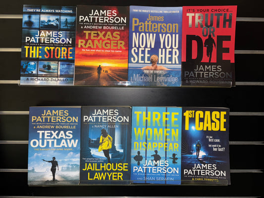 PATTERSON, James - Bundle of 8 - Assorted Titles (Min. fair condition)