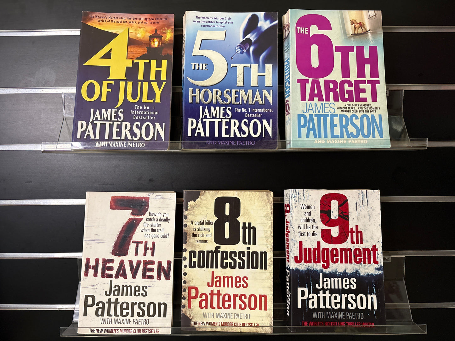 PATTERSON, James 'Women's Murder Club' Books #4-9 (Min. fair condition)