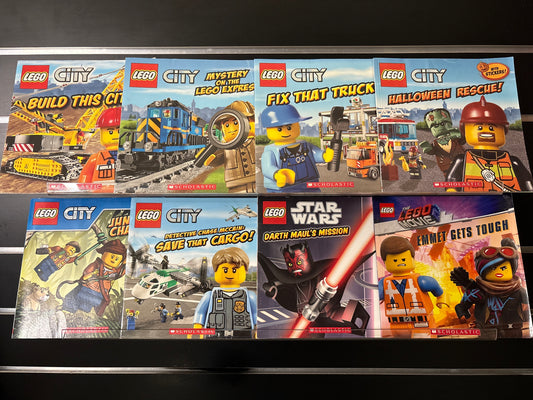 LEGO CITY Assorted Standalone Titles + Bonus 'Lego Star Wars' + 'The Lego Movie' Titles Bundle of 8 (Min. fair condition)