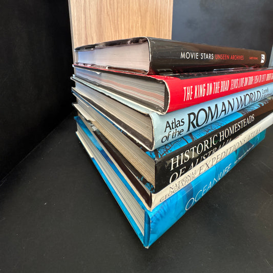 TABLE BOOKS Bundle of 6, various topics.  Min. condition good