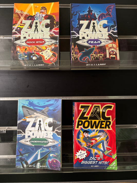 LARRY, H. I  'Zac Power' Series Assorted Titles Bundle of 4 (Min. good condition)