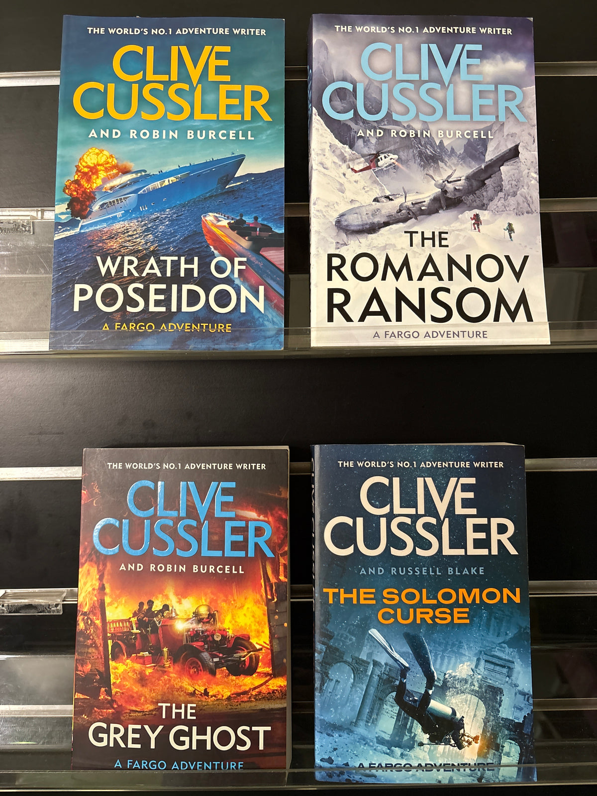 CUSSLER, Clive 'Fargo' Series Assorted Titles Bundle of 4 (Min. very good condition)